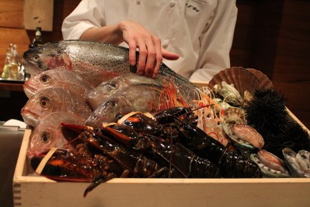A plethora of fresh seafood - some of it still alive.  