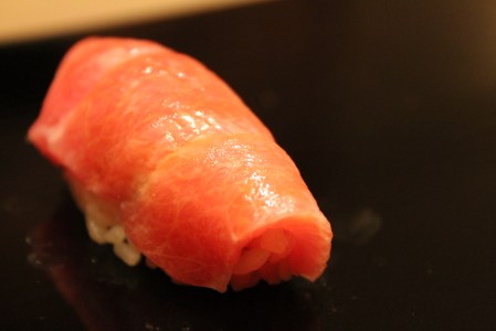 The pièce de résistance - Otoro (fatty tuna).