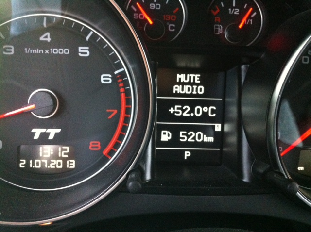 This is the hottest I've ever seen my car register.  Let's just say it was a VERY uncomfortable day - and I was outside for a total of about ten minutes.  