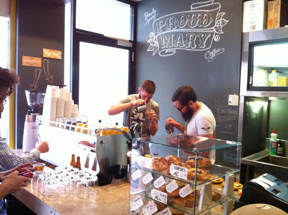 The (loving) creation of coffee.