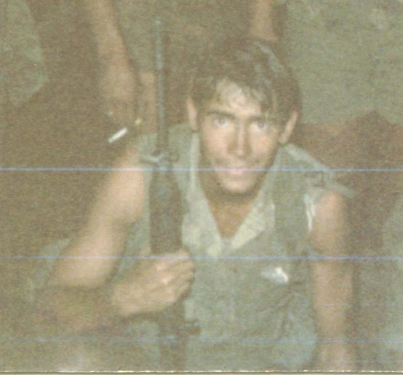 Here's our man at 21 whilst serving in the war.  Check out the biceps.  And the hair, check out the hair (I can't vouch for the biceps, but the hair is LONG gone!!!).