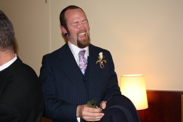 Always up for a laugh. Perhaps some pre-wedding jitters, too!