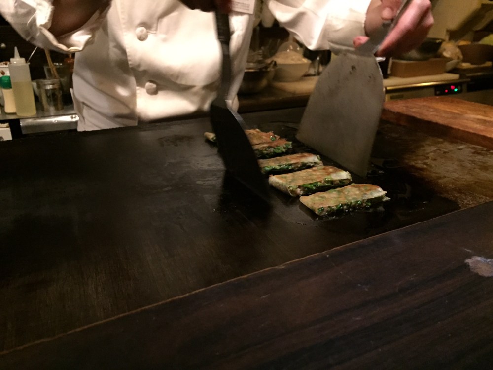 Chef making the unconventional gyoza.  I don't even want to tell you how many serves of this we ate.  Divine!